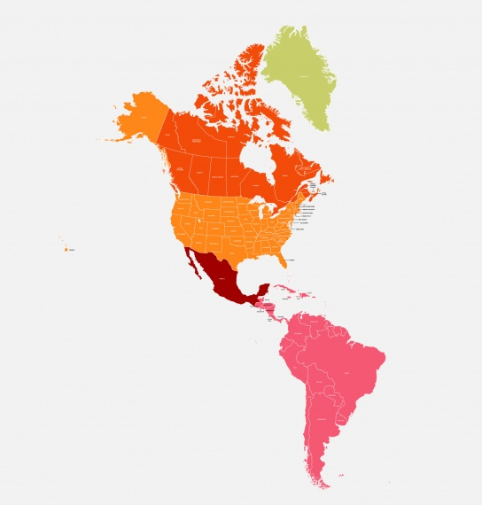 north and south american outsourcing countries